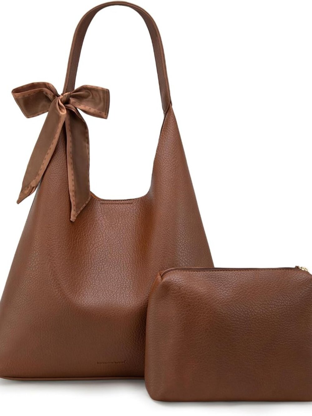 Slouchy Hobo Bag for Women Shoulder Purses and Handbags with Scarf